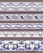 1653中式青花瓷背景古典花纹边框装饰纹理元素AI矢量源文件素材图-淘宝网