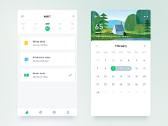 Lee小怪兽采集到app-ui-日历