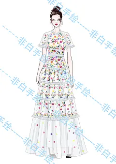 代画服装手绘 电脑款式图效果图服装设计插画手稿绘制PS AI CDR-淘宝网