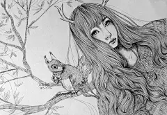 铅笔画 ppt插画