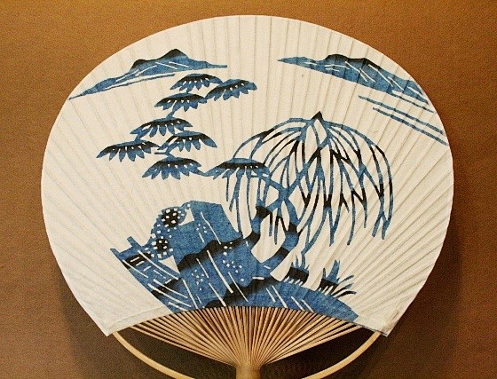 扇面艺术日本人间国宝芹泽圭介和他设计的和风日本扇子创意画报创意