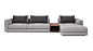 Corner sectional modular fabric sofa EDWARD | Sectional sofa by Huppé