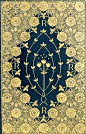 Cobden-Sanderson BindingOn: Dante Gabriel Rossetti. Poems. London: F. S. Ellis, 1870Deep blue goatskin, richly gilt to a floral mandorla pattern, with gilt and goffered edges, and with endleaves of Morris silk brocade; signed and dated 1891. The delicate 