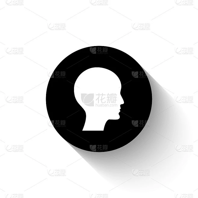 人的侧面图片-黑色矢量图标素材-花瓣网