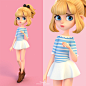 Cute “Celine” 3D cartoon character created in Modo by artist flyingtuntun ( Yinxuan Li Dezarmenien) of France!!! http://flyingtuntun.cghub.com/images/