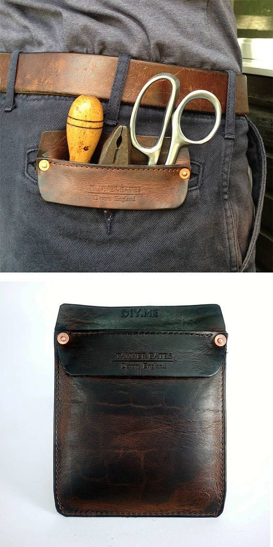 Handmade leather poc...
