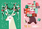 Christmas Cards : A collection of cute and colourful holiday greeting cards for the festive season.