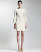 Alexander McQueen Poet-Sleeve Jacquard Knit Dress