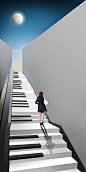 【知识星球：地产重案】@上山打草 ⇦点击查看钢琴琴键组成的阶梯 音乐之路