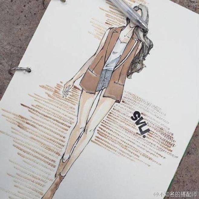 走秀手绘稿