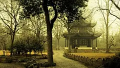 亚洲，城市景观，神社，寺庙，过滤器，薄雾，亚洲建筑，自然，景观，公园，日本，建筑，树木，树枝，石头，围栏，路径| 1920x1200壁纸-wallhaven.cc : Asian, cityscape, shrine, temple, filter, mist, Asian architecture, nature, landscape, park, Japan, building, trees, branch, stones, fence, path | 1920x1200 Wallpaper