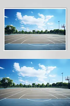 AI数字艺术校园学校操场场地摄影图