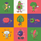 Quirky fruit and vegetable characters. on Behance