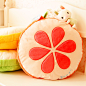 尤朵拉 卡通苹果柠檬水果抱枕 兔兔毛绒玩具靠垫 抱枕创意 礼物 #创意#