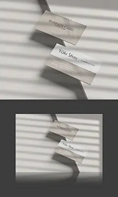 简约大气名片展示样机