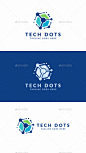 技术点——抽象标志模板Tech Dots - Abstract Logo Templates连接、创建数据,点,点,实验室科学,科技,技术,测试 connect, creation, data, dot, dots, lab, science, tech, technology, test