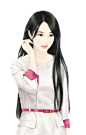 都市人物 女 白衣 免抠