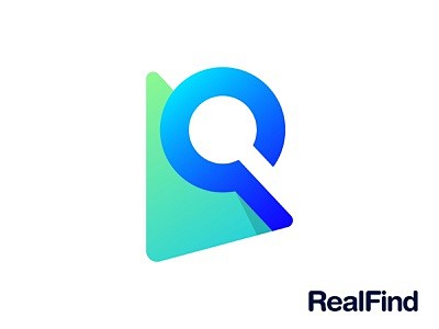 RealFind徽标图形设计独特徽标徽标...