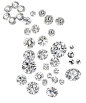 一堆钻石各种角度钻石素材八心八箭