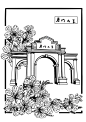 厦门地标城市插画