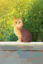 On A Fence, Sam Nassour : Based on a lil curious cat I saw in Turkey