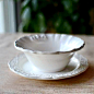 欧式美克美家洛可可巴洛克 白瓷陶瓷餐具饭碗点心碗小圆盘