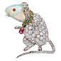 图喜欢:Verdura Diamond Opal Mouse Brooch | 1950 - 图喜欢 image.cn@北坤人素材