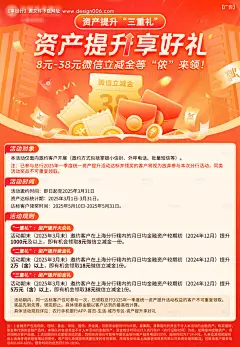 源文件下载【享设计】搜索编号：47320029245479612【银行活动立减金领红包活动海报】