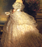 “Empress Elisabeth of Austria in Courtly Gala Dress with Diamond Stars” (detail) (1865) by Franz Xaver Winterhalter (1805-1873).