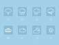 Weather Icon Set by Matt Jackson in 40 Free Icon Sets For June 2014