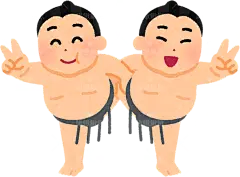 相扑表演素材2手绘png儿童插画免扣素材