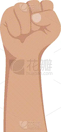 手势语,扁平化设计,人,女人,白色,黑色,概念,力量,复古,叛逆