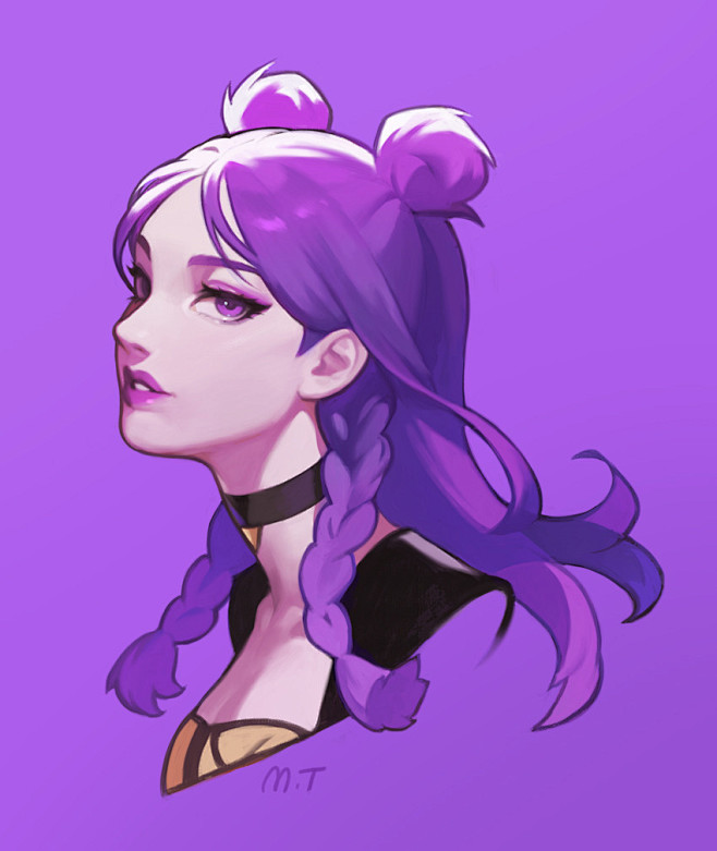 K/DA fan art2, M T :...