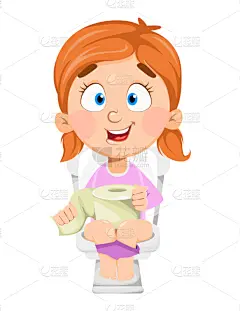 卫生间,儿童,女孩,可爱的,健康保健,白色人种,小的,自然美,纸,微笑