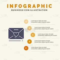 婚礼,图标,数字5,动物心脏,稳定,请柬,周年纪念,事件,电子邮件,爱