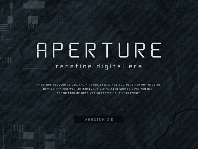 Aperture科技感字体  UI设计素...