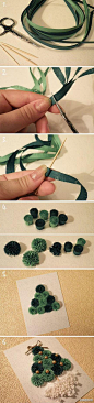 #姚明织带DIY#见过3D立体效果的圣诞树吗？让你见识一下用丝带怎么做出立体效果的圣诞树。