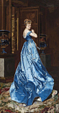 在西方古典时代，蓝色是非常典型的女性色，在绘画作品中比比皆是，蓝色的使用可以追溯到古罗马时代，蓝色代表了女性的爱，谦逊与忠诚。 ​​​​