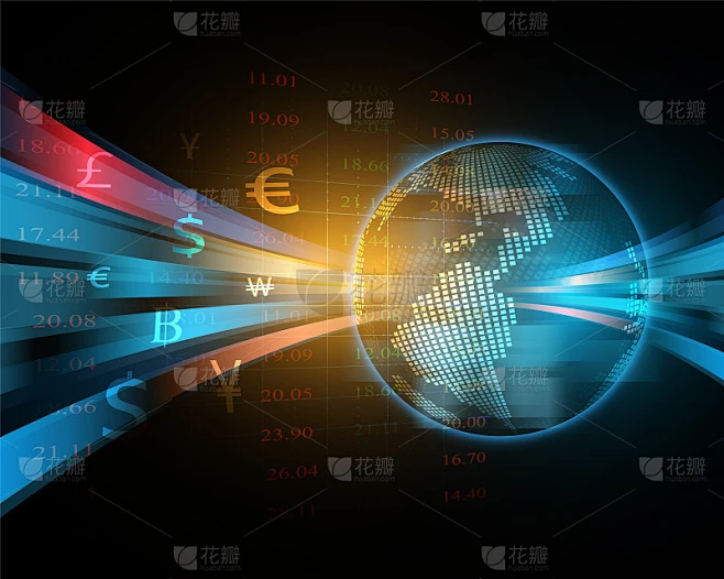 金融股票市场的抽象背景素材-花瓣网