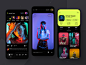 社交媒体应用程序 品牌聊天 干净的影响者 Instagram界面 ios消息信使 移动应用程序设计 配置文件共享 短视频 Snapchat 社交媒体应用程序 流媒体服务 Tiktok UI界面 视频编辑器 视频服务应用程序