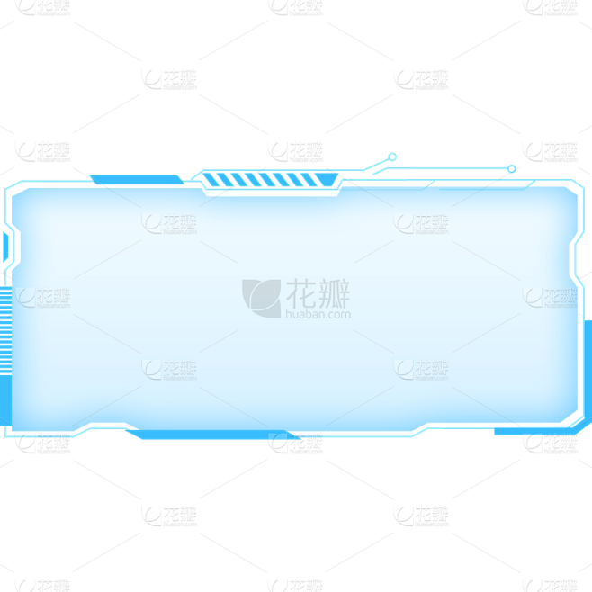 通用元素蓝色科技风边框元素
