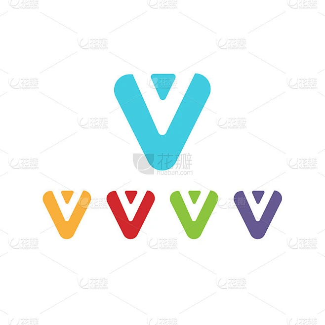 字母V图标符号素材-花瓣网
