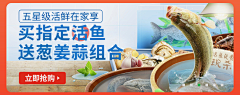 Yan大月亮采集到生鲜banner／水果／美食／蔬菜／肉类／海鲜banner