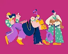 插画扁平风格-媒收藏了580张插画漫画高清图片-大作