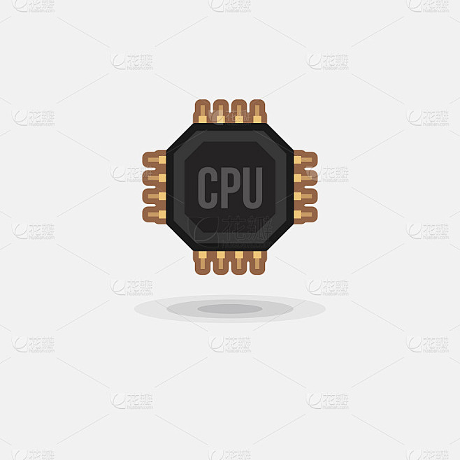 矢量图标处理器GPU, CPU隔离。说明计算机硬件