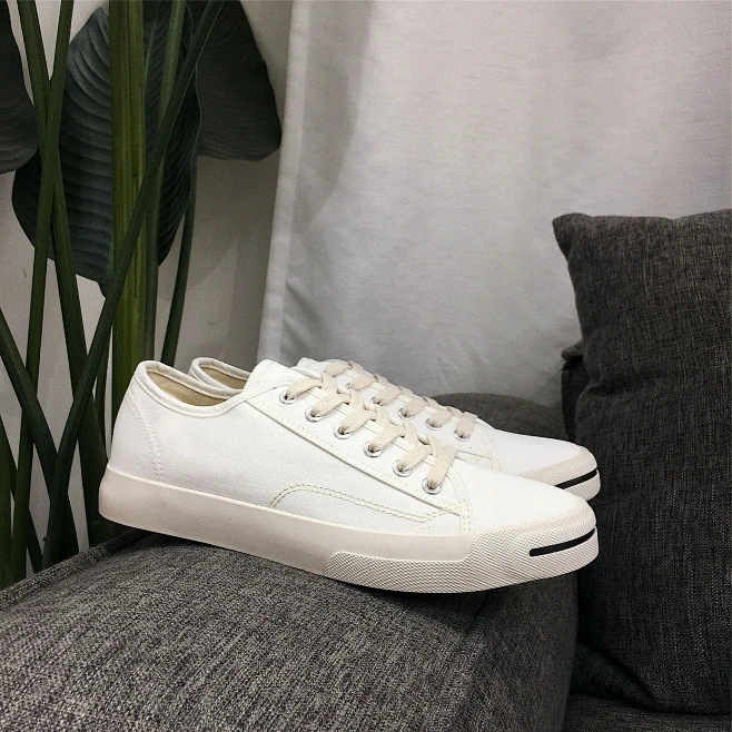 2018新款开口笑男士帆布鞋透气男鞋批发潮流学生鞋时尚休闲鞋6815