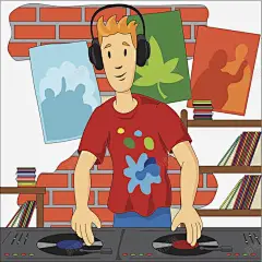 DJ音乐工作室插画 页面网页 平面电商 创意素材