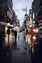 rainy street by onewman96