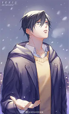 天空飘起了雪花，这个冬天，好冷。  “下雪了？” ​​​​