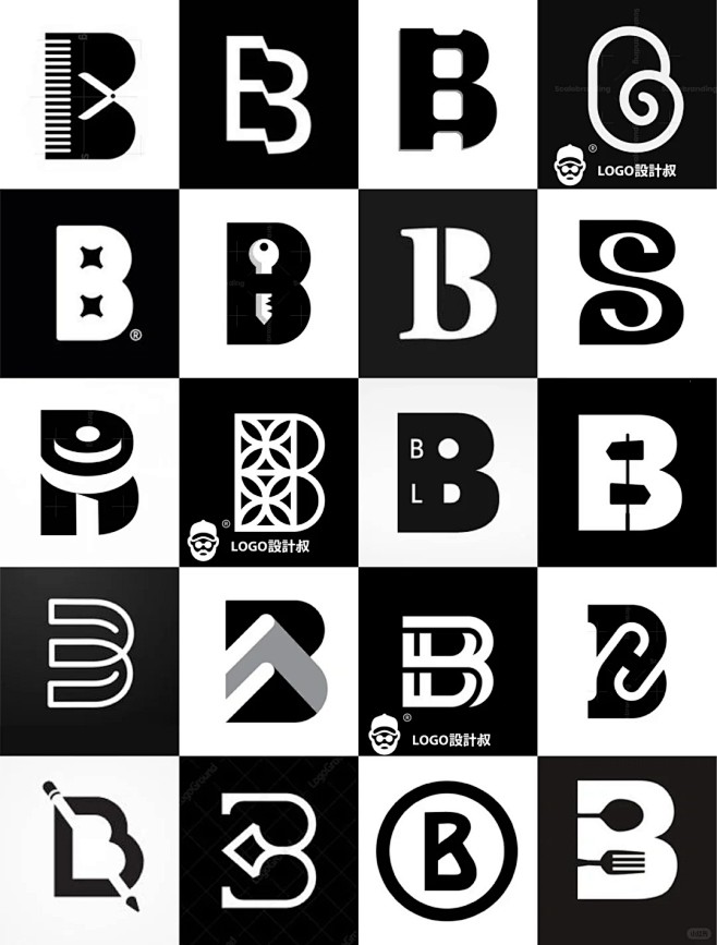 灵感采集300个字母B元素图形logo设计分享_2_设计叔logo设计_来自小红书网页版